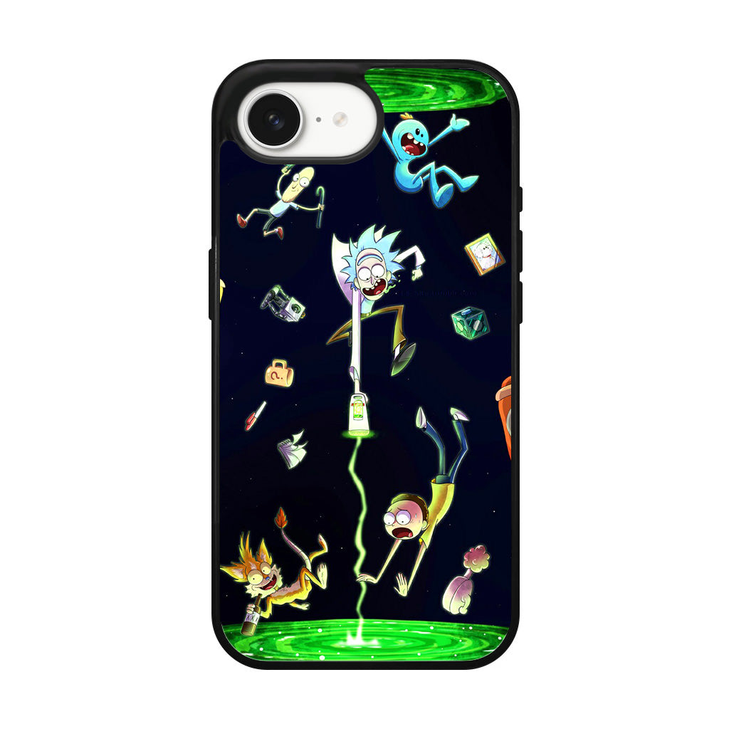 Rick And Morty Portal Fall iPhone 16e Case
