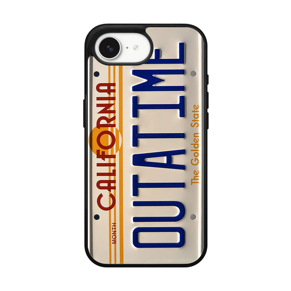 Back to the Future License Plate Outatime iPhone 16e Case