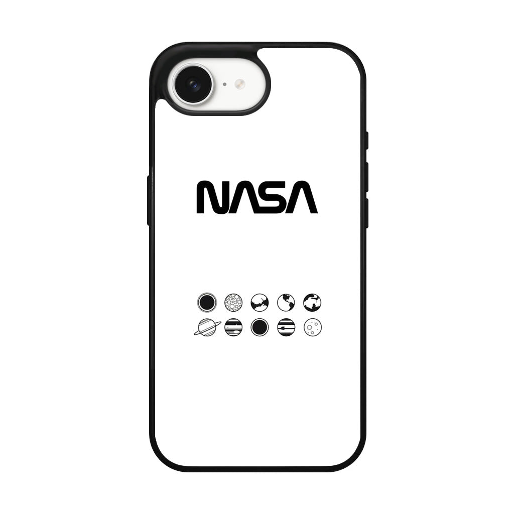 NASA Minimalist White iPhone 16e Case