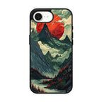 Crimson Moon Over Silent Peaks iPhone 16e Case