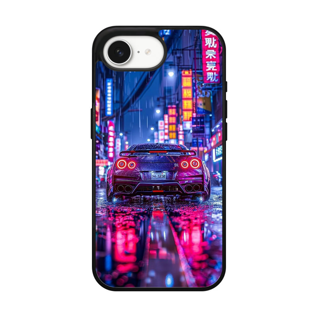 Neon Midnight Drift Tokyo Rain iPhone 16e Case