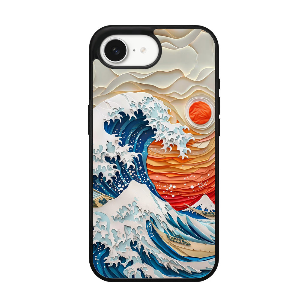 The Great Wave Off Paper Art iPhone 16e Case