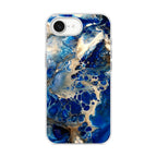 Abstract Golden Blue Paint Art iPhone 16e Case