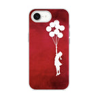 Banksy Girl With Balloons Red iPhone 16e Case