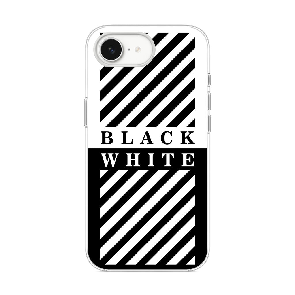 Black White Stripes iPhone 16e Case