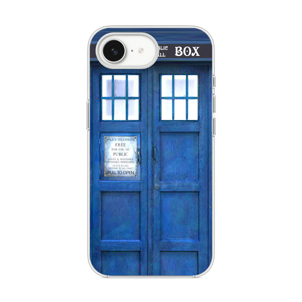 Blue Police Call Box iPhone 16e Case