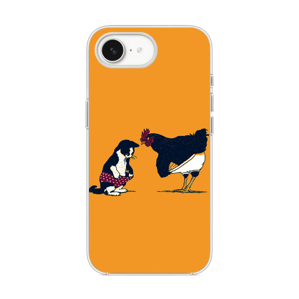Cat Chicken Yellow Underwear Cute iPhone 16e Case