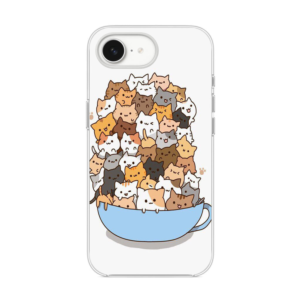 Cats on A Bowl iPhone 16e Case