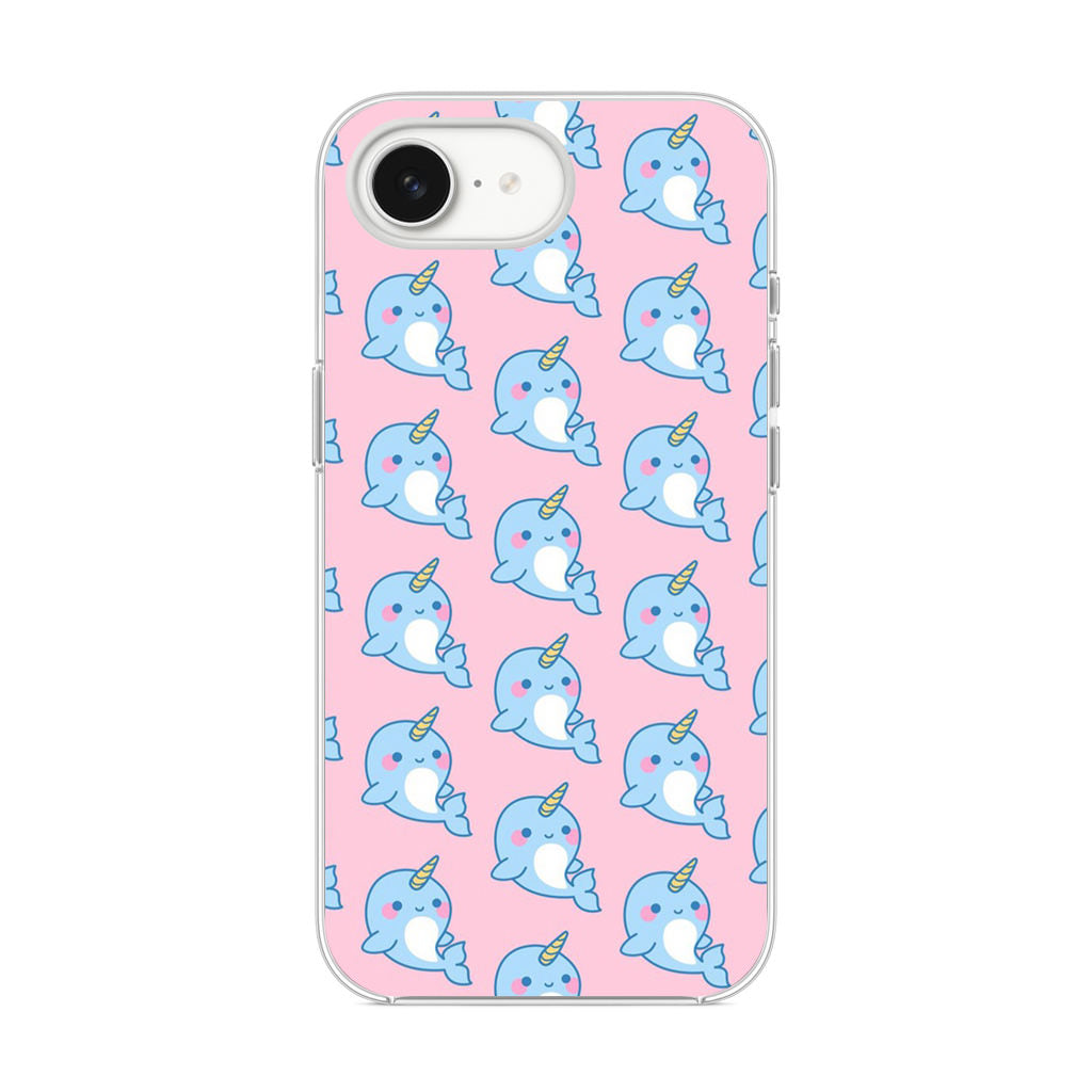 Horned Whales Pattern iPhone 16e Case