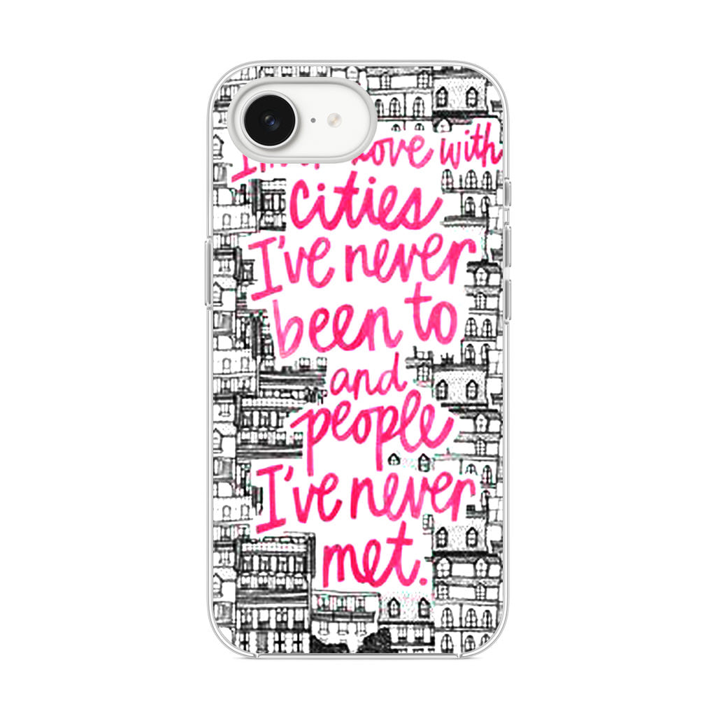 John Green Quotes I'm in Love With Cities iPhone 16e Case