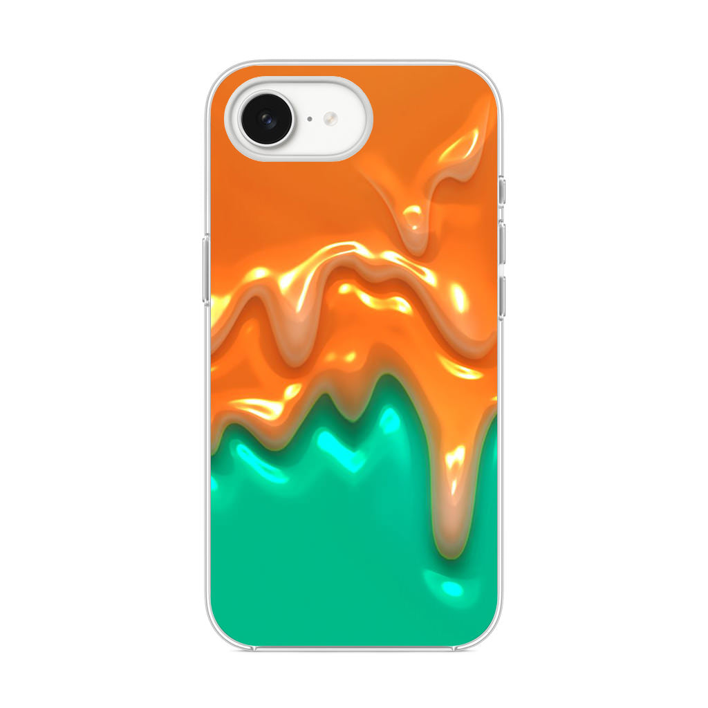 Orange Paint Dripping iPhone 16e Case