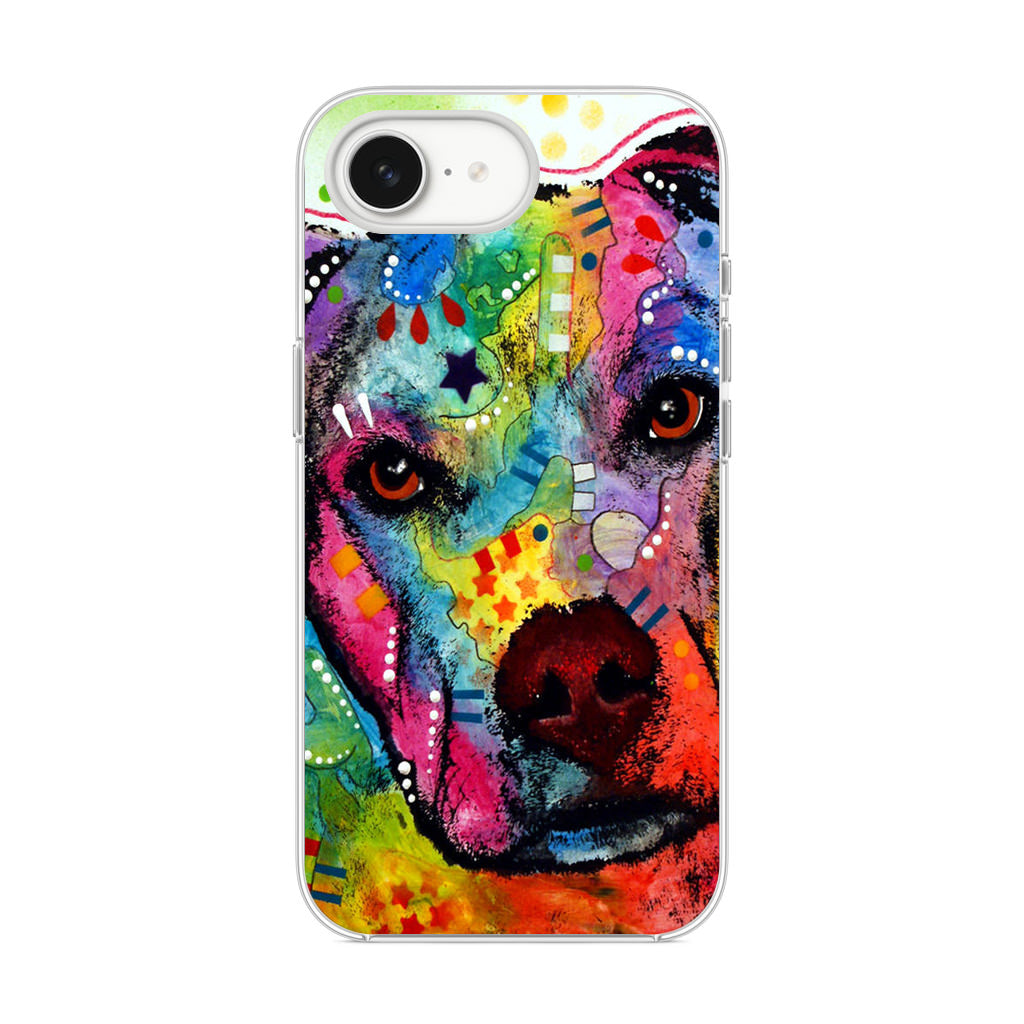 Pitbull Love Painting iPhone 16e Case