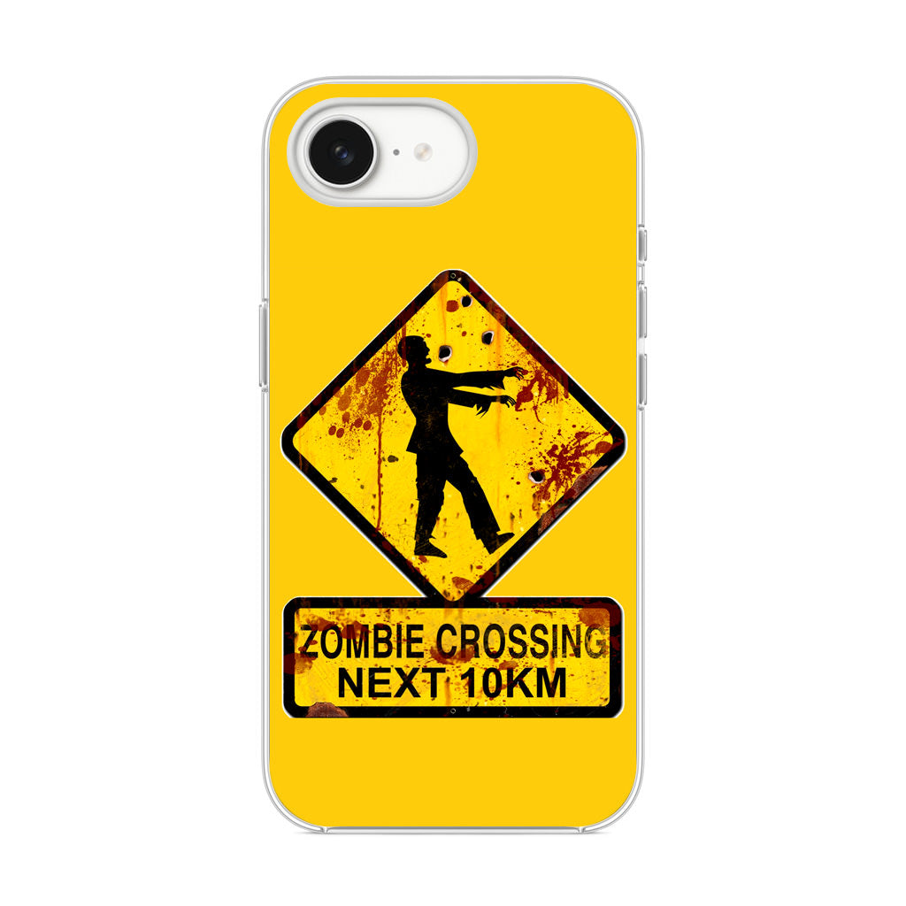 Zombie Crossing Sign iPhone 16e Case