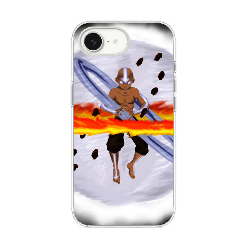 Avatar Aang Controls Four Elements iPhone 16e Case