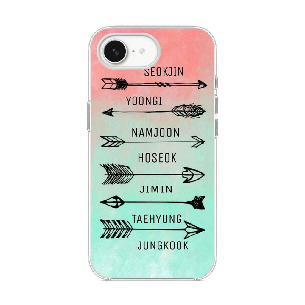 BTS Members Name iPhone 16e Case