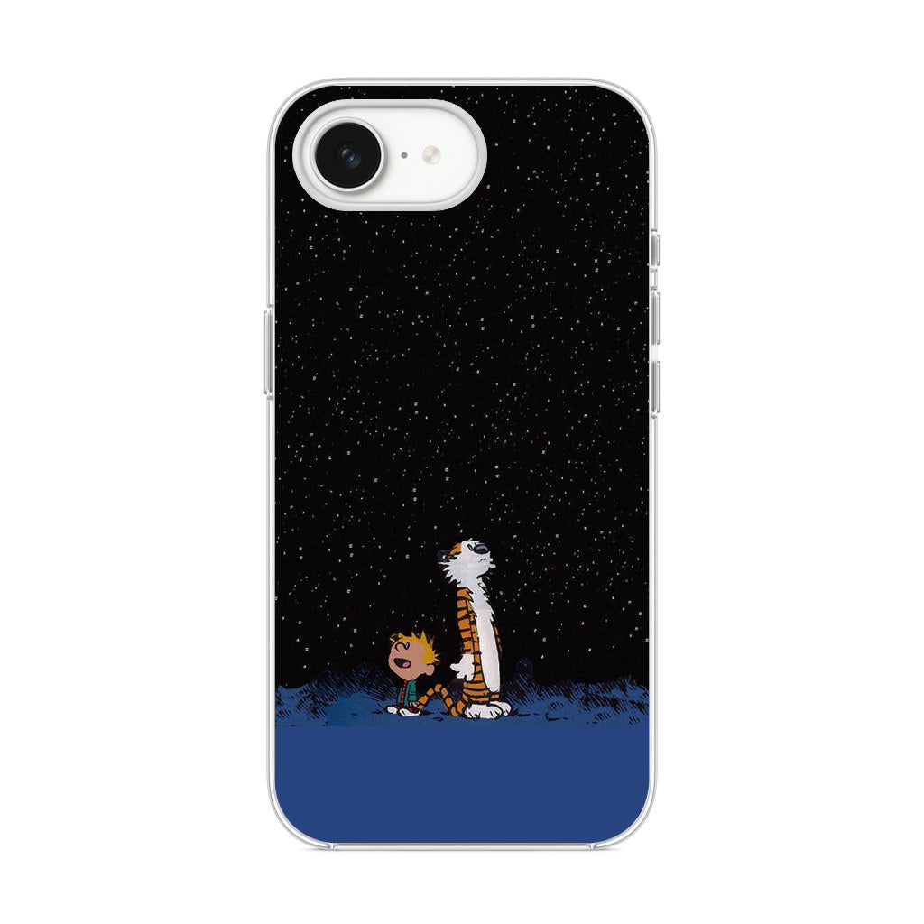 Calvin and Hobbes Space iPhone 16e Case