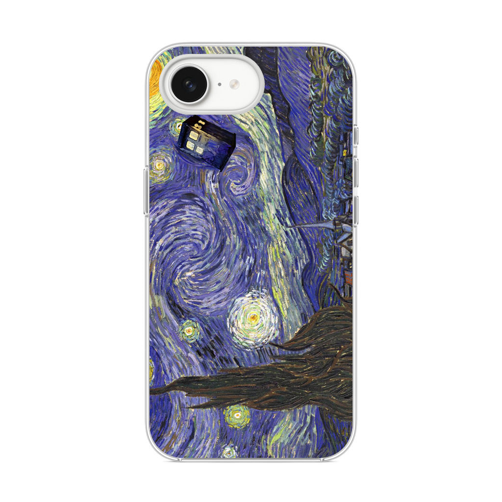 Dr Who Tardis In Van Gogh Starry Night iPhone 16e Case