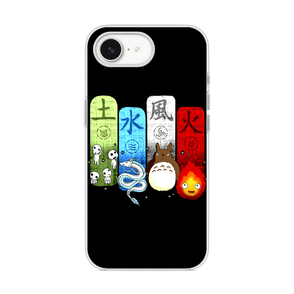 Ghibli Elemental Charms iPhone 16e Case