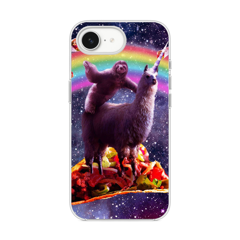 LLama And Sloth On Space iPhone 16e Case