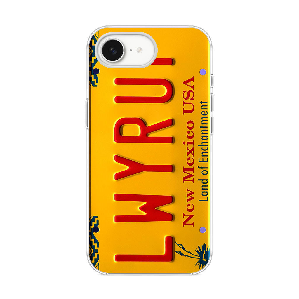 LWYRUP License Plate iPhone 16e Case