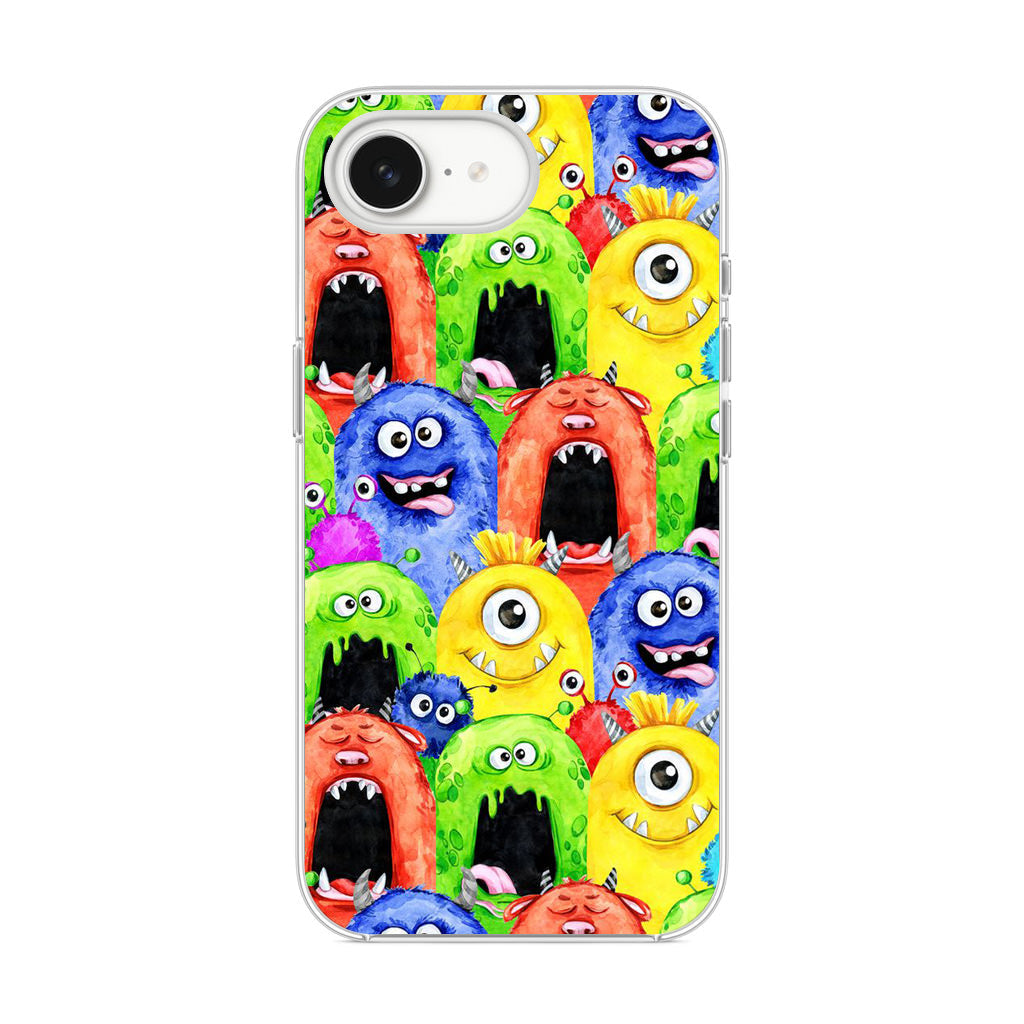 Monster Watercolor Art iPhone 16e Case