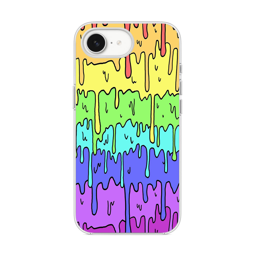 Pastel Kawaii Melting Rainbow iPhone 16e Case