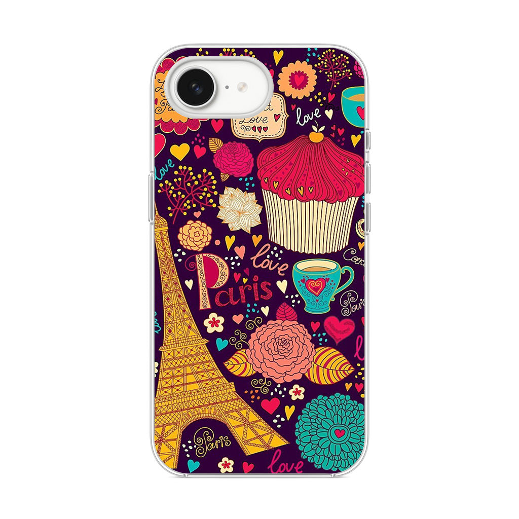 Vintage Love In Paris iPhone 16e Case