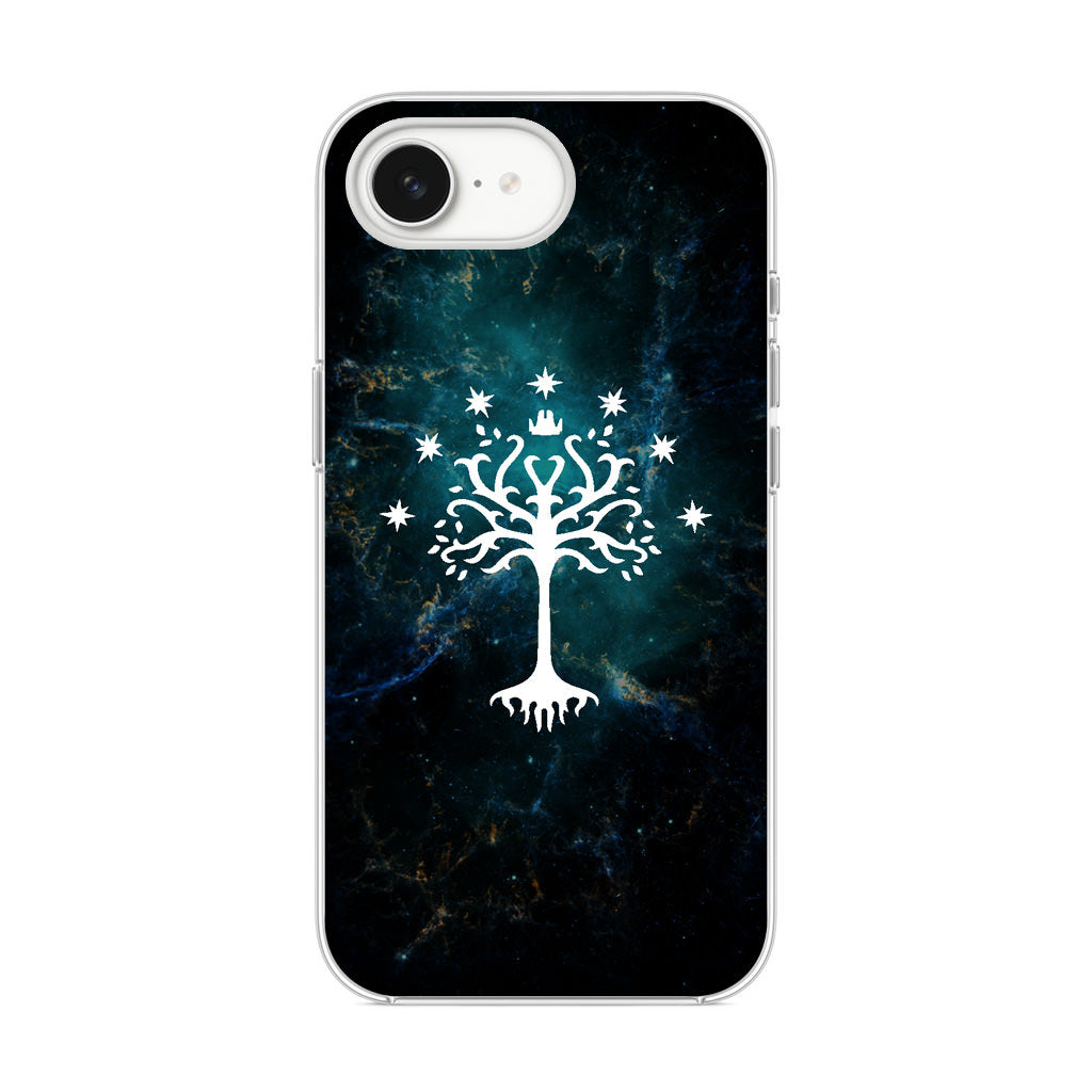 White Tree Of Gondor In Space Nebula iPhone 16e Case