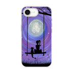 Girl Cat and Moon iPhone 16e Case