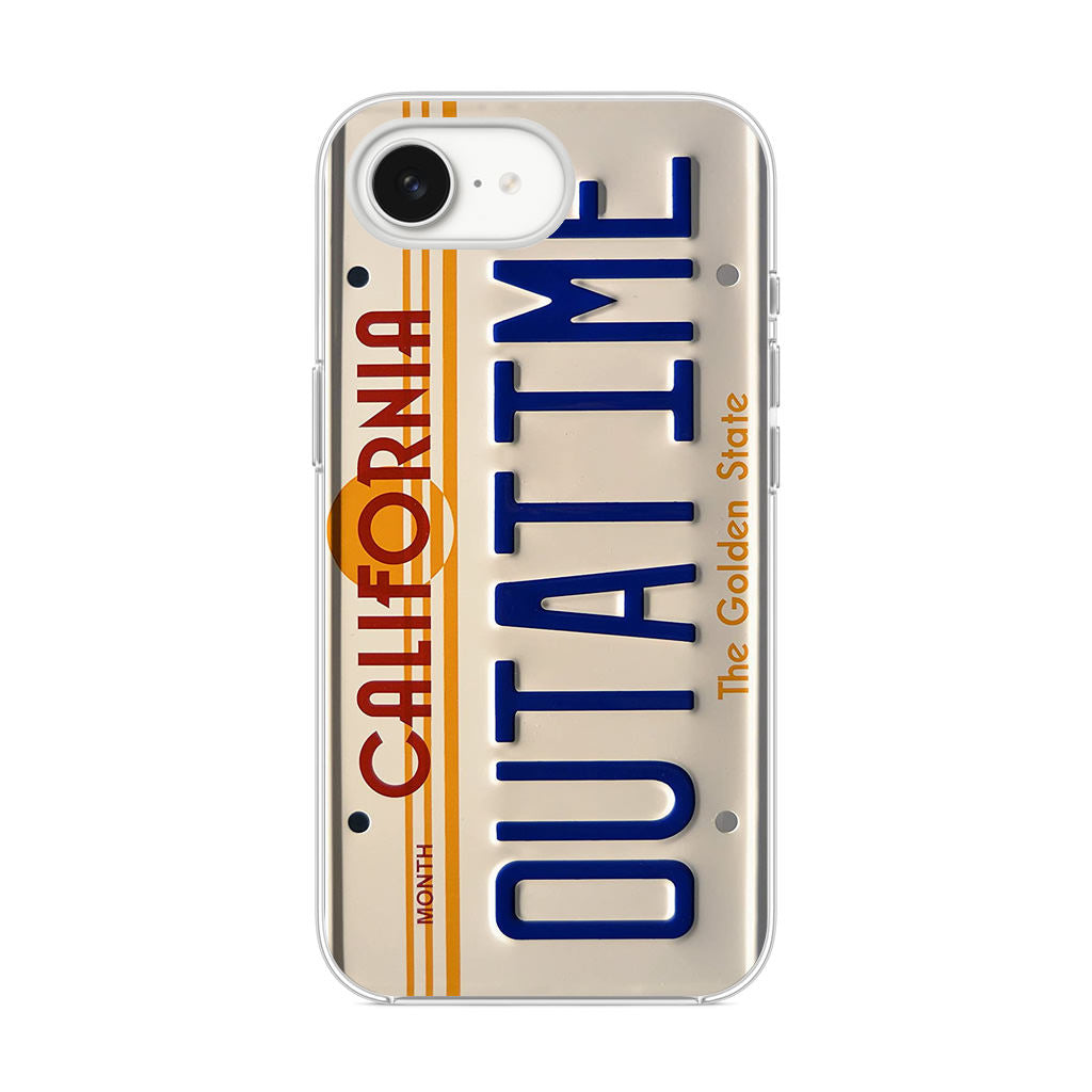 Back to the Future License Plate Outatime iPhone 16e Case