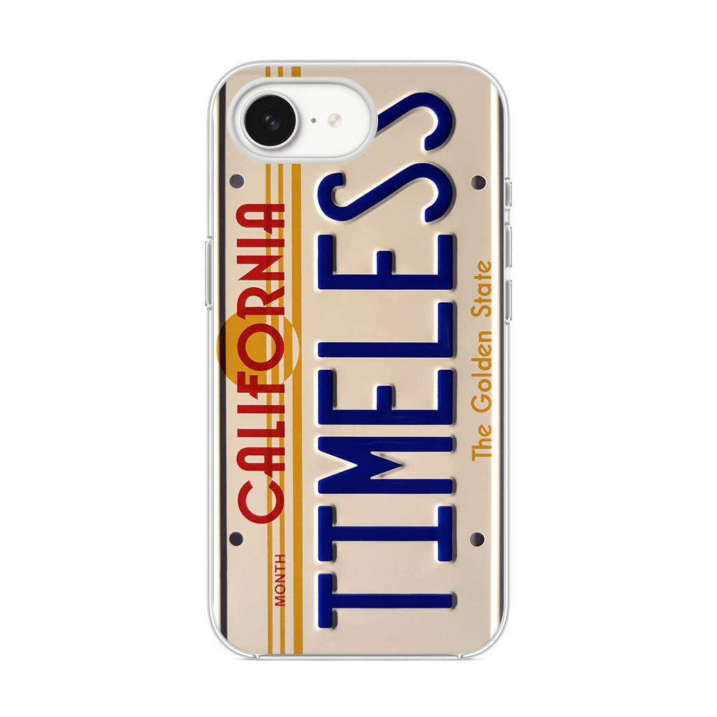 Back to the Future License Plate Timeless iPhone 16e Case