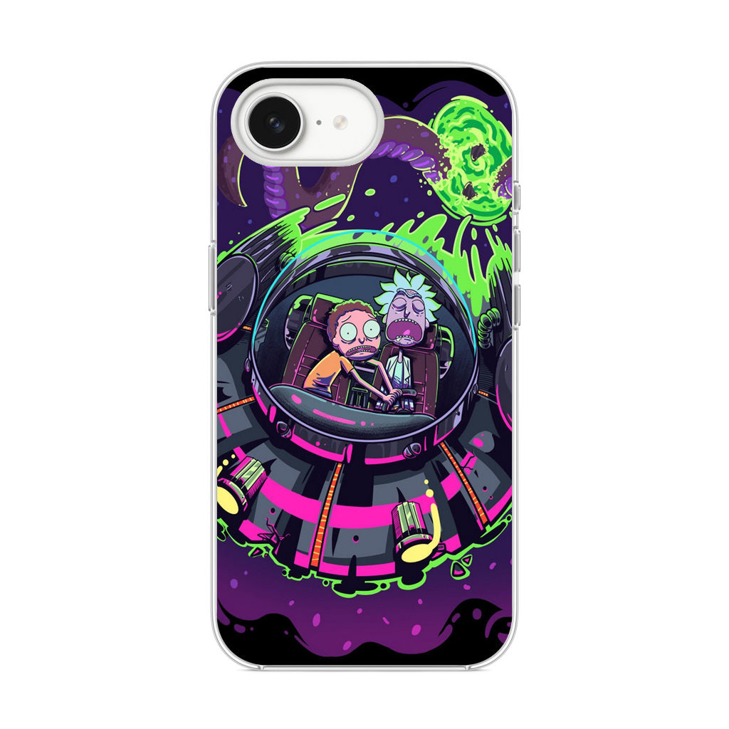 Rick And Morty Spaceship iPhone 16e Case