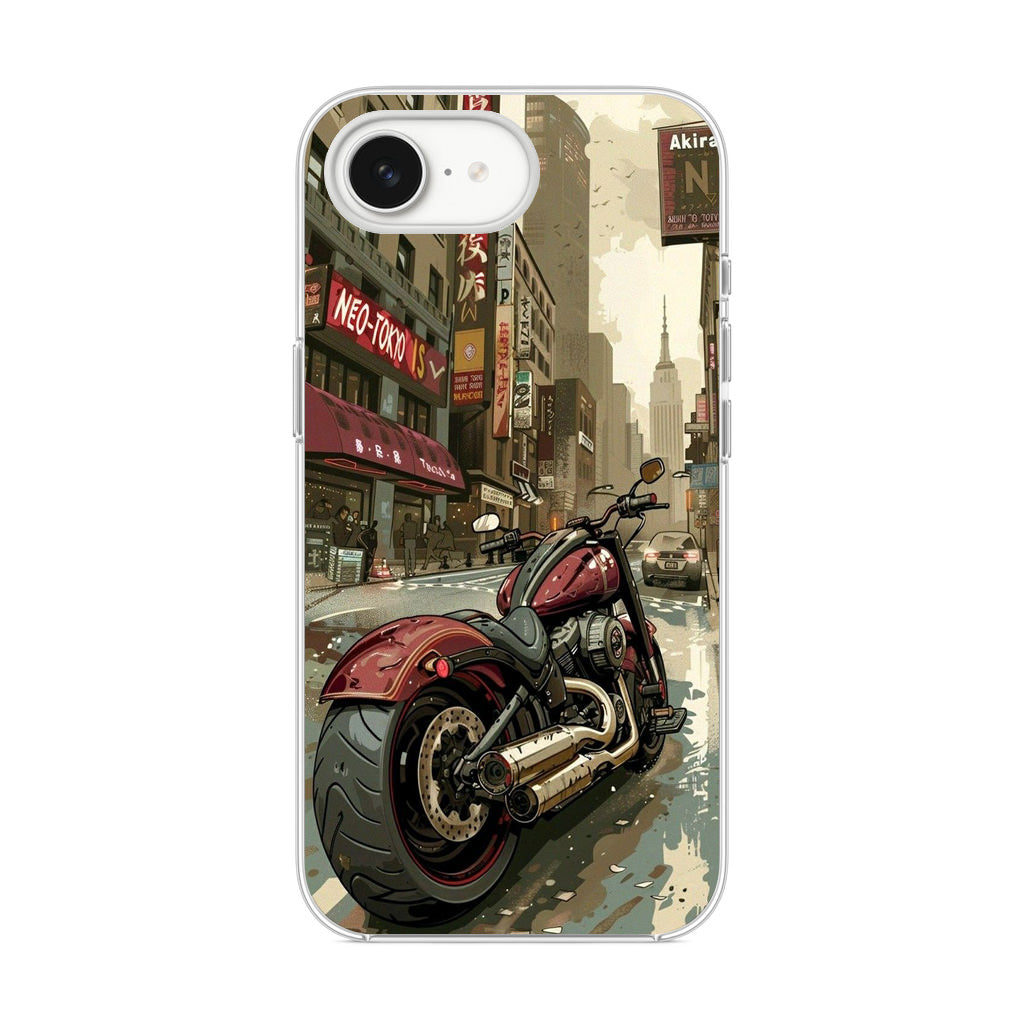 Motorcycle In Tokyo Streets iPhone 16e Case