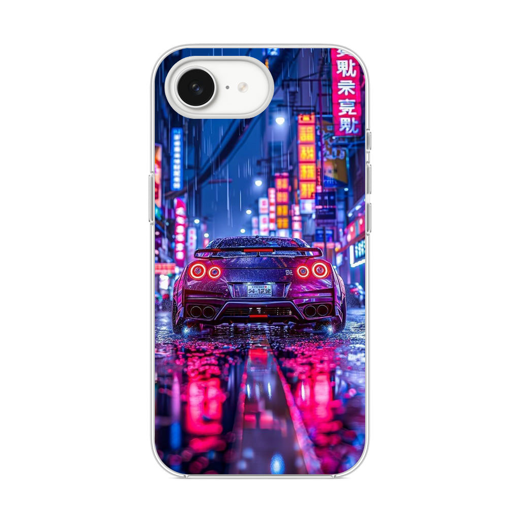 Neon Midnight Drift Tokyo Rain iPhone 16e Case