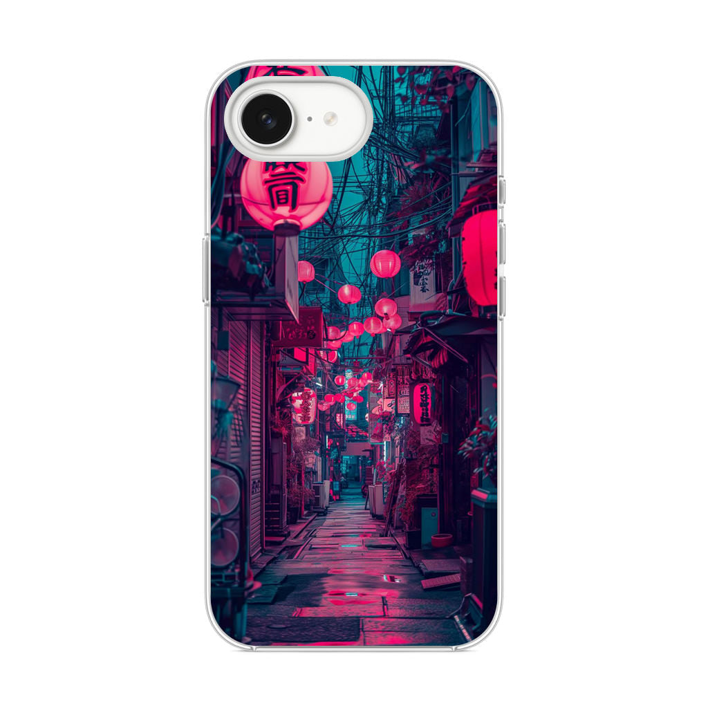 Neon Veins of the Night Market iPhone 16e Case