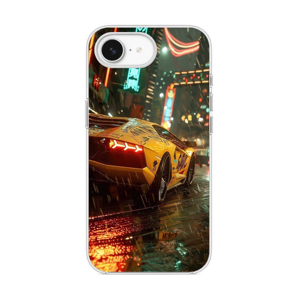 Night Drift Thunder Neon Streets iPhone 16e Case